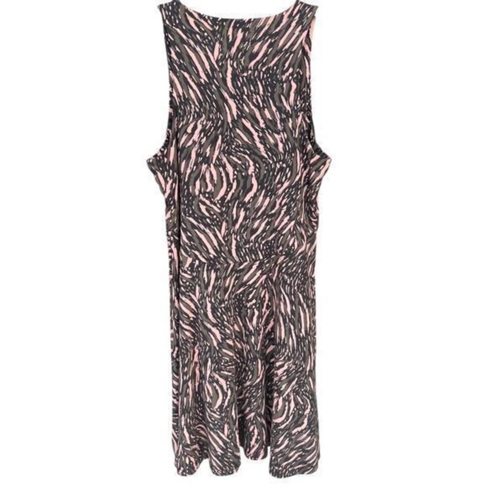 ATHLETA Santorini Green pink camo sleeveless jersey knit dress NWOT sz M